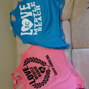 🩷💙2 "I LOVE MYRTLE BEACH TANK TOPS🩷💙